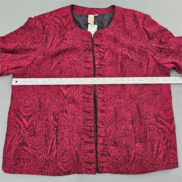 Vintage Lavender & Honey Dressy Jacket 3X Dark Red Textured Y2K Whimsigoth NEW - Picture 12 of 14